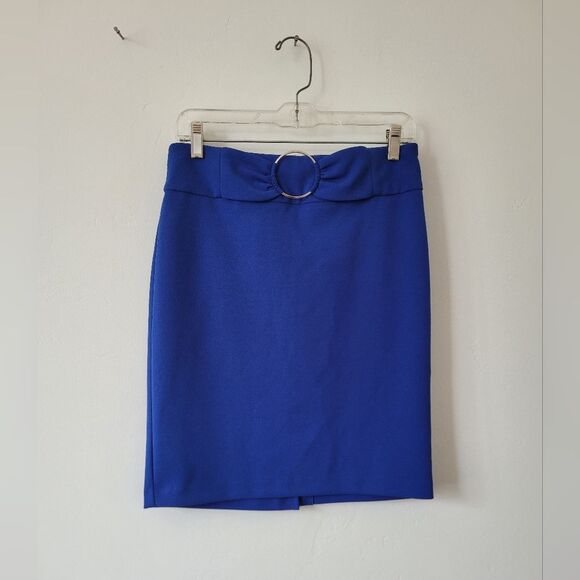 Soho Apparel Cobalt Blue Pencil Skirt Office Career Professor School Twee PS - Picture 1 of 5